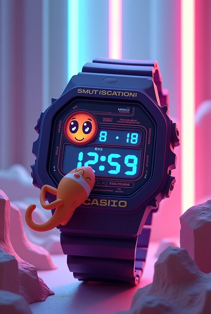 Casio like Chain watch with animated style