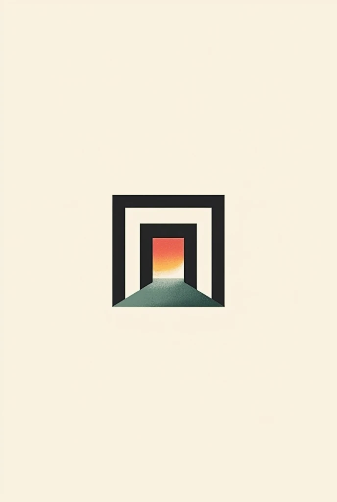A logo in the style of Luis Barragan and the Gilardi house using only black lines