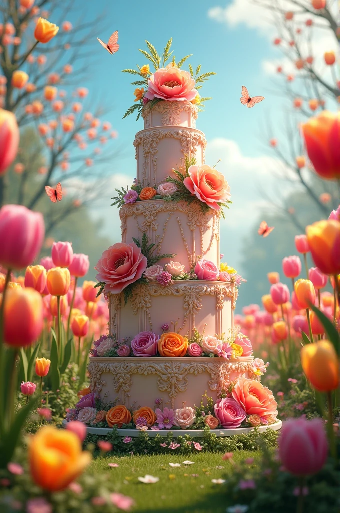 Tulip Cake Garden 
