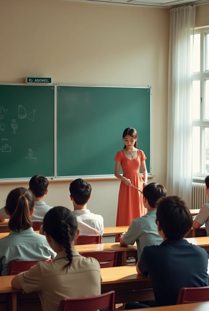 classroom、men and women