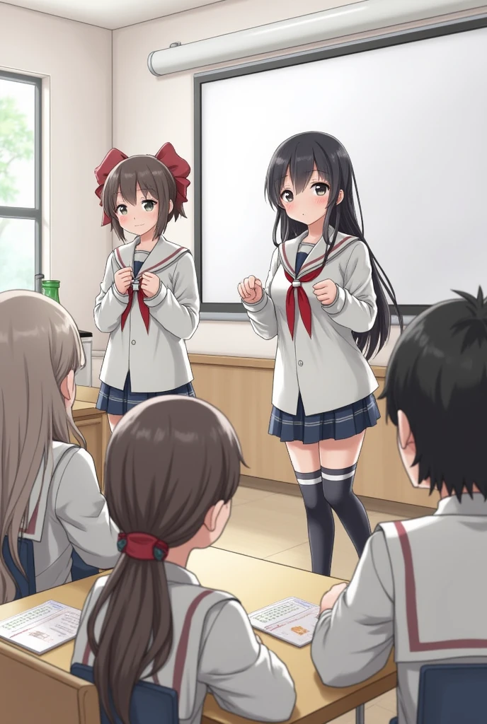 classroom、2 people