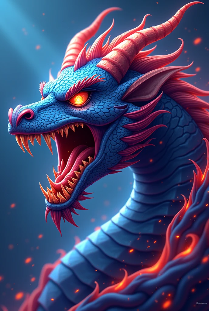 Head portrait shot, angry celestial dragon, roaring, vector artstyle, eSports logo, futuristic, emblem, 