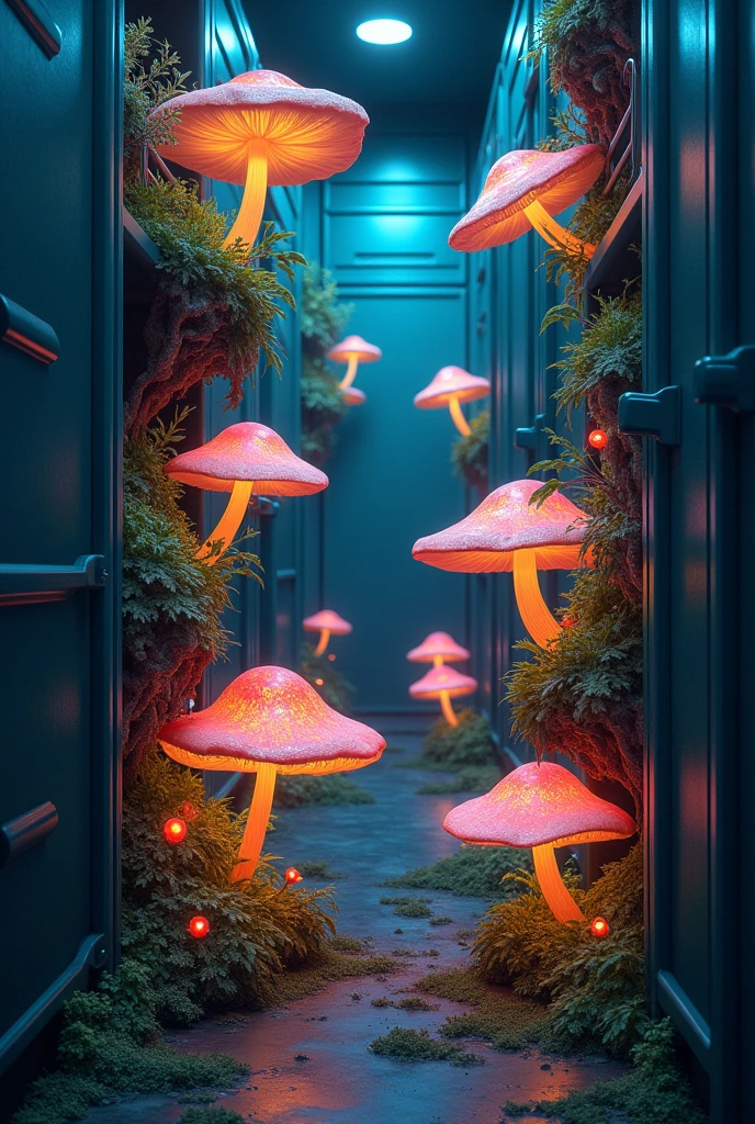Mushroom plantation in school locker