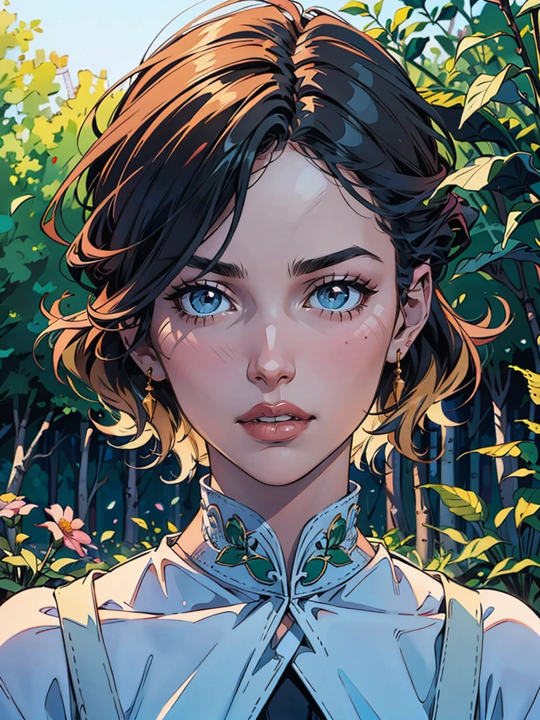 (realistic) A girl in a garden, wearing a (clean and elegant) dress, surrounded by (vibrant and colorful) flowers and (lush) greenery. Her (beautiful detailed) eyes and (beautiful detailed) lips exude a sense of (youthfulness and innocence). The dress is made of a (flowy and light) material, creating a sense of (softness and grace). The girl's hair flows down in (loose and natural) curls, adding to her (gentle and carefree) appearance. The sunlight filters through the leaves, casting (warm and dappled) light on the scene. The overall image is of (best quality, highres) with (ultra-detailed) textures and (realistic) colors. The scene is reminiscent of (classic portrait painting) with a touch of (impressionism). The color palette leans towards (pastel) tones, creating a (dreamy and ethereal) atmosphere. The lighting is soft, casting subtle shadows, and emphasizing the girl's delicate features.