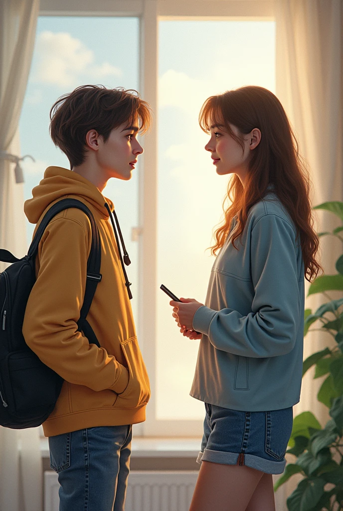 student、men and women、conversation