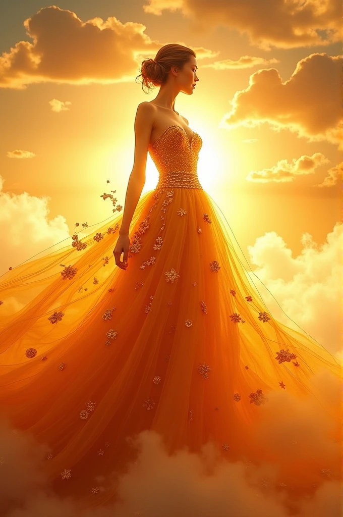Fantasy sun themed dress