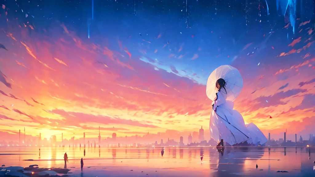 dreams, painted dreams, girl, ethereal, 8K, high quality, girl, anime, sky