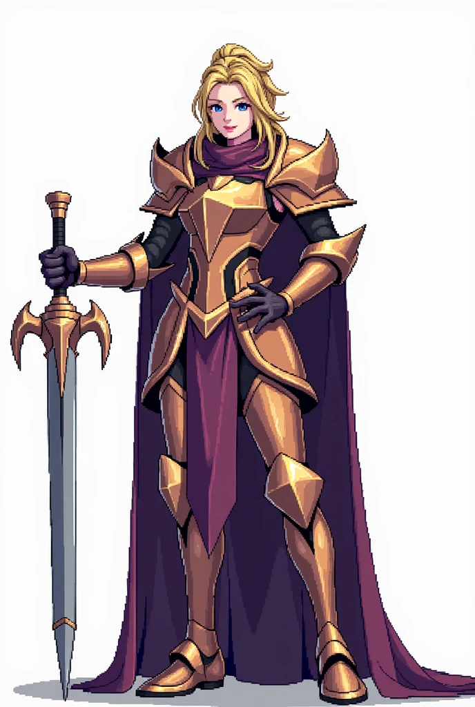 （tmasterpiece，top Quority，best qualtiy），pix，pixelart，1girl，full bodyesbian，armor,