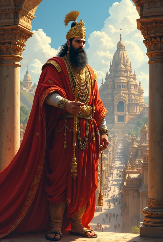 Indian big kingdom and king with small beard
