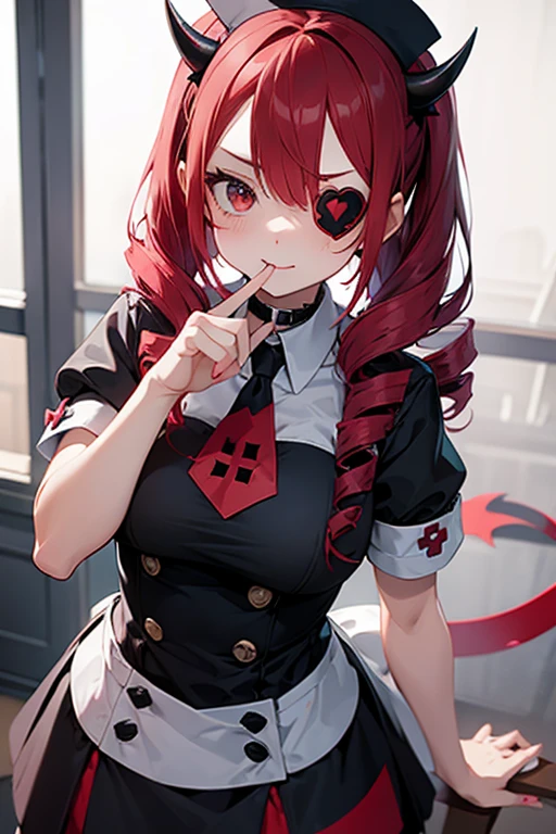 onahole, 1girl, hat with feather, red scarf, blush, sex toy, smile, looking at viewer, spoken heart, breasts, bangs, cum, closed mouth, solo, upper body, large breasts, pink background, simple background, gloves, dress, holding
<lora:LoRA_onahole-000005:0.85> <lora:JX-000001:0.7>