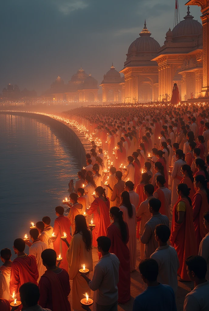 Ujjain ram ghat ki aarti with holding diya
