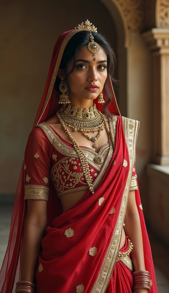 Rani Laxmibai, a vision of stunning beauty at the age of 25-27, stands with regal grace. She has a mature hourglass figure with a balanced silhouette and beautifully shaped hips. Her face is gorgeous and beautiful, exuding an aura of elegance. Rani Laxmibai's presence is both commanding and mesmerizing, exuding confidence and allure in her elegant attire that highlights her royal mature beauty. Here’s a hypothetical body measurement ratio for Rani Laxmibai based on your description: full covered in wet thick white cum craving - Bust: 36 inches - Waist: 26 inches - Hips: 38 inches The ratio of these measurements can be expressed as: Bust : Waist : Hips = 36 : 26 : 38 This ratio suggests a balanced and graceful figure, typical of a slender hourglass shape.