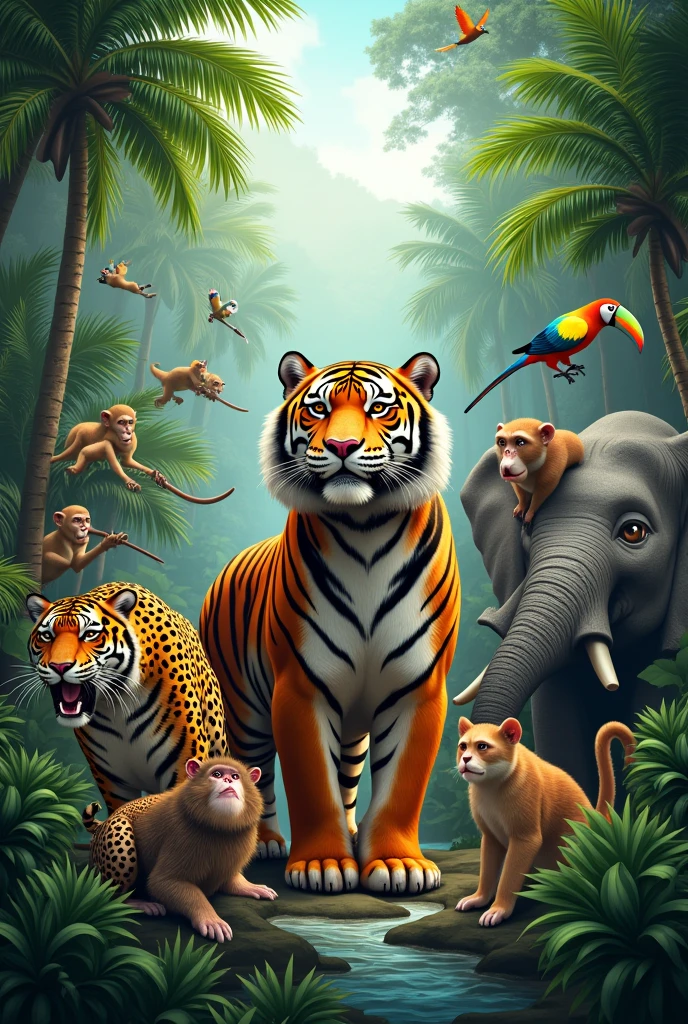 Jungle animals group