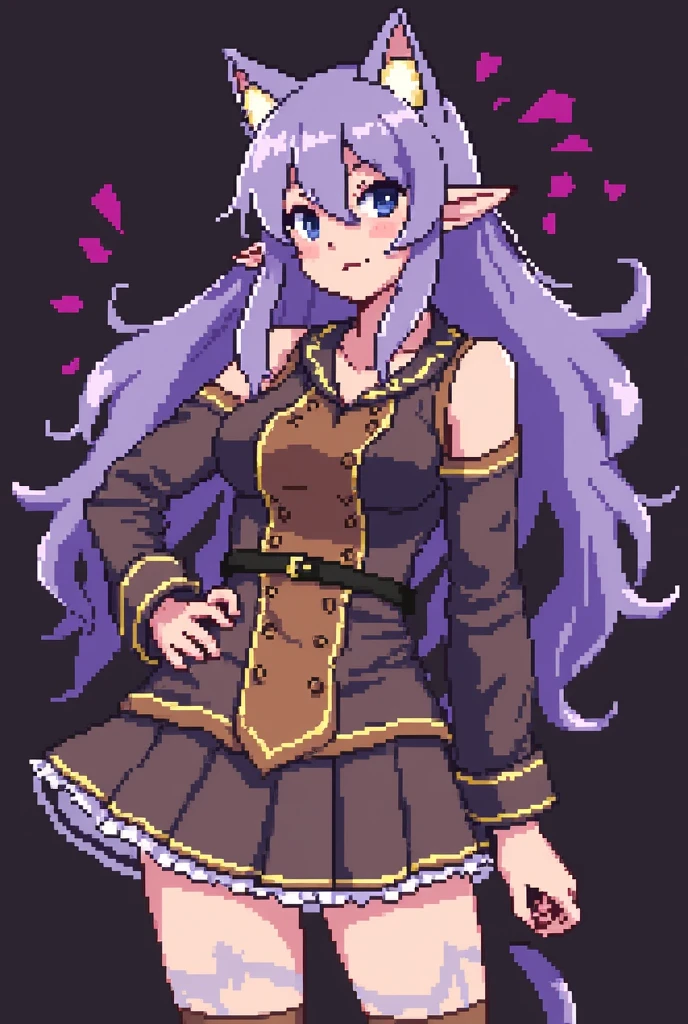 (tmasterpiece,top Quority,best quality),pix,pixelart,1girl,full bodyesbian,catgirl,saberface