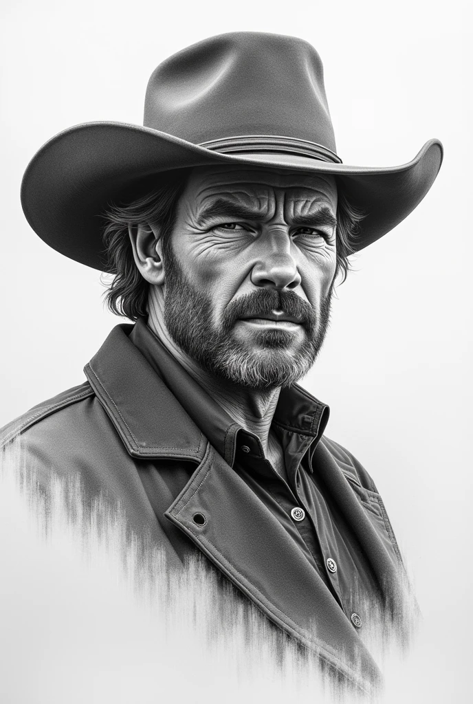 Arthur Morgan 
Pencil Drawing minimalstic