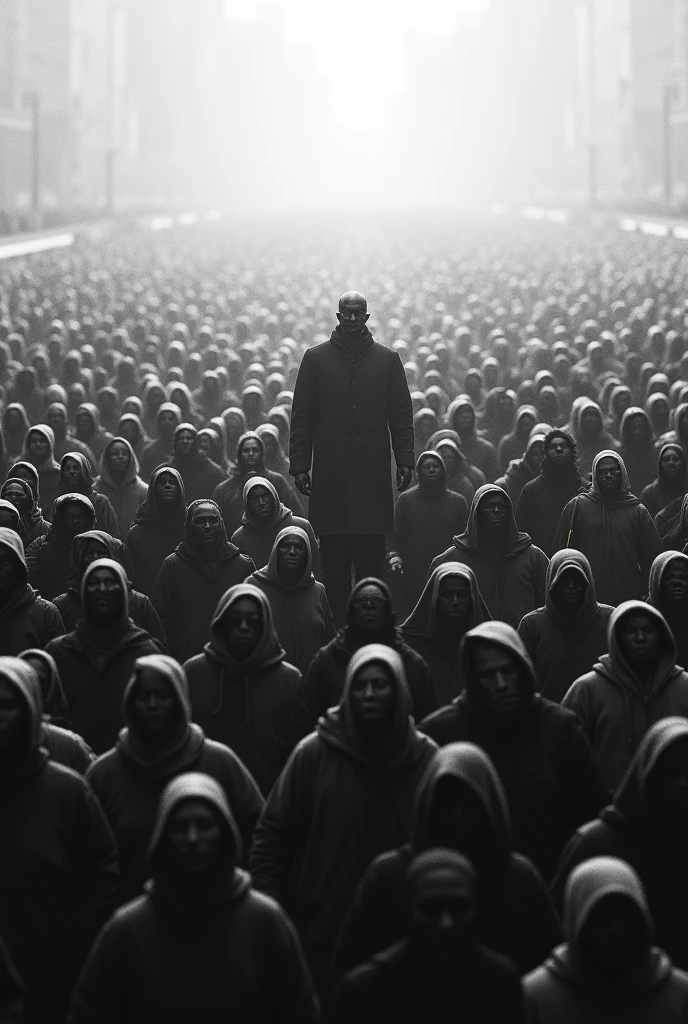 LARGEST CROWD OF PEOPLES GO IN ONE DIRECTION BEHIND THER LEADER , PHOTO WITH BLAC AND WHITE