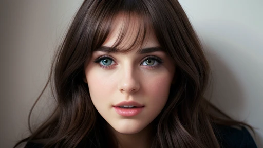 1 woman, (realist:1), Brown hair, by the wide, black eyes, happy, sexy pose, Whole body, symmetrical body, model