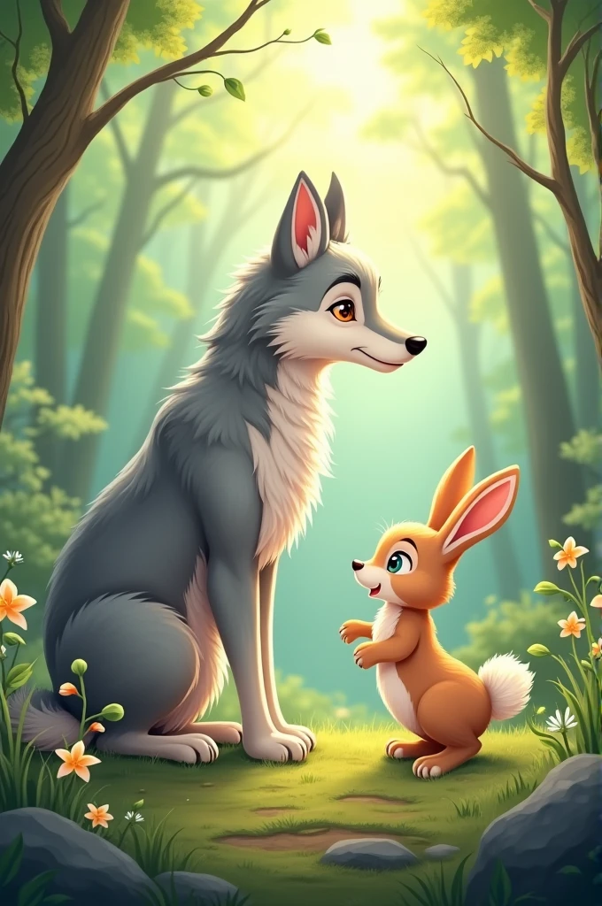 Timber wolf, cute ?????, forest, clipart