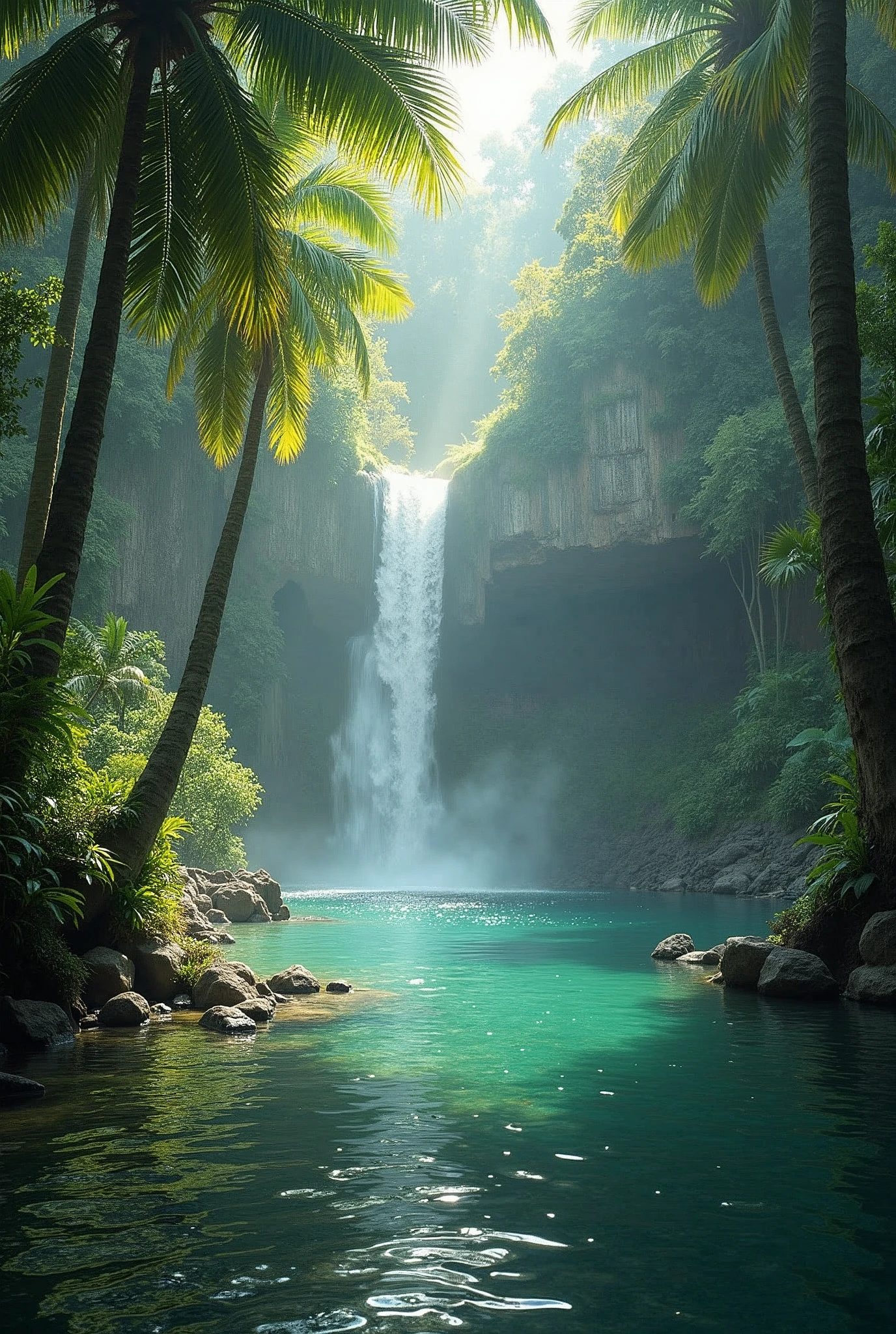 A picture, people's life in paradise conditions