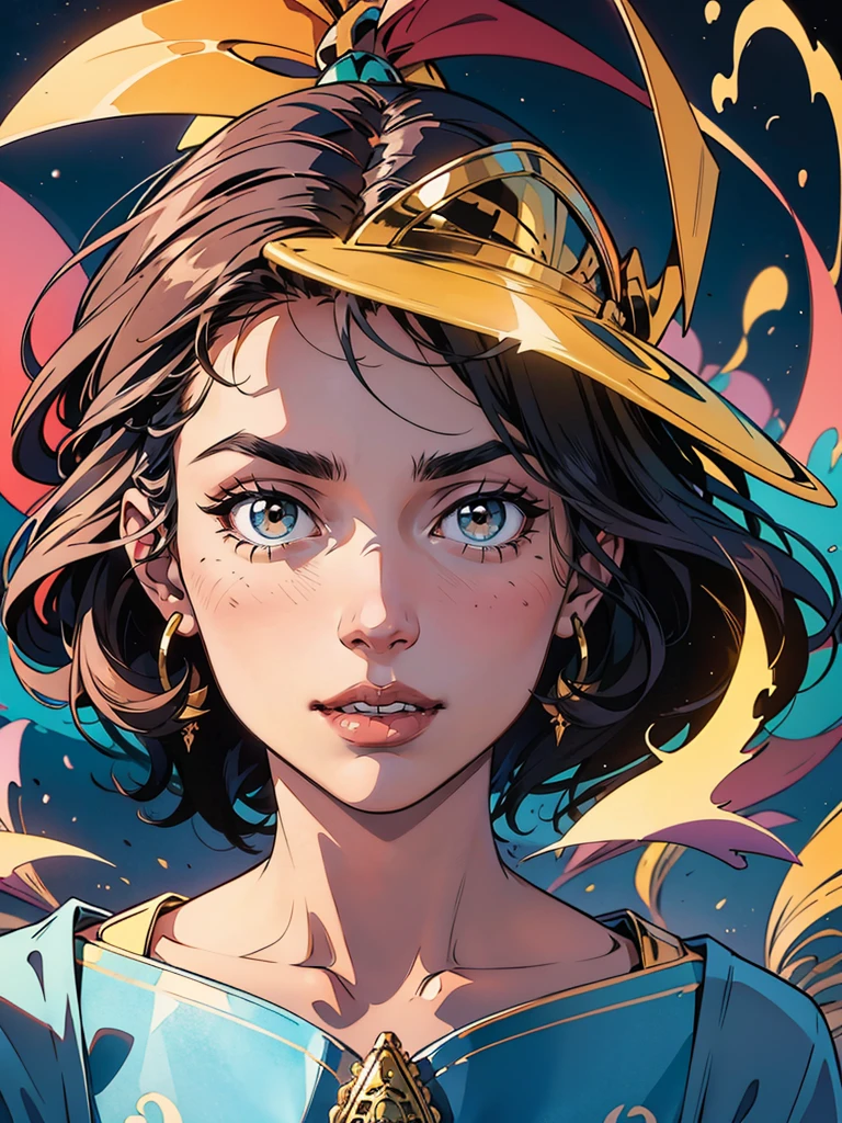 Generate a vivid description of a young witch woman dancing with joy and enchantment  within her whimsical home. As she twirls and weaves intricate spells adding a touch of whimsy in the most mesmerizing fashion. The scene is steeped in a sense of fantasy and wonder, with vivid and colorful details accentuating the magical atmosphere.
Choose from a range of additional activities and scenes to further transport the reader into this realm of magical whimsy and intricate charm, where the impossible becomes delightfully real. Explore her magical home as she engages in brewing potions .
Her skin is portrayed with meticulous attention, revealing every pore and nuance in vivid and vibrant colors, reflecting the chosen mood of the scene. The description should envelop the reader in a world where every corner of her magical home teems with enchantment, where even the most whimsical desires are granted life with a touch of her magic.
(photorealism, photorealistic, detailed faces, intricate details, 8k)
