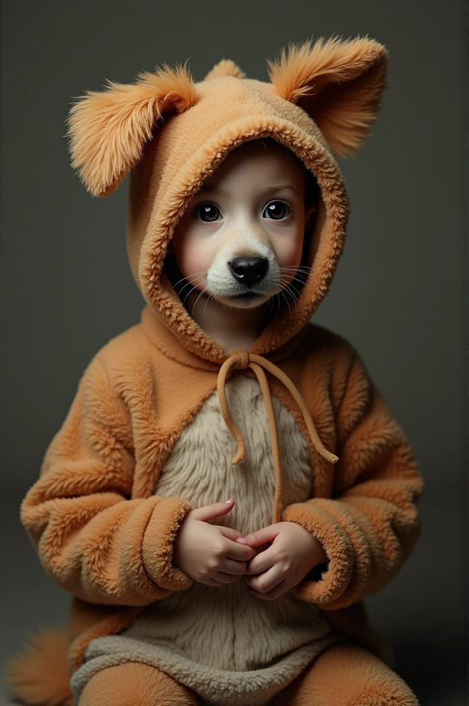 A girl dressed as a dog having sex