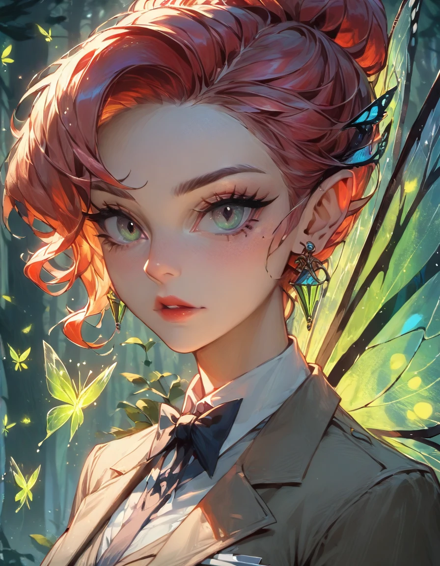 roseleslie woman as a fairy,(highly detailed:1.2),(best quality:1.2),(8k:1.2),sharp focus,(subsurface scattering:1.1),award-winning photograph,professional portrait photography,(close shot:1.1) (glowing bioluminescent forest:1.2),iridescent fairy wings,sultry expression (very detailed background:1.2),(magical fantasy:1.0), (knollingcase:1.1),(analog style:1.1),(modelshoot style:1.2),dramatic lighting
