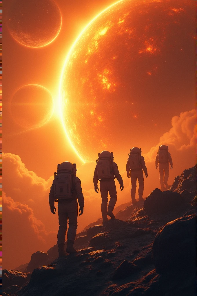 Space explorers have the sun and the solar system.