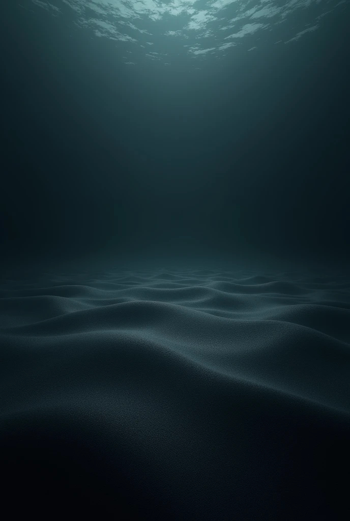 The dark, mysterious depths of the Atlantic Ocean, showing the featureless expanse of the ocean floor.
