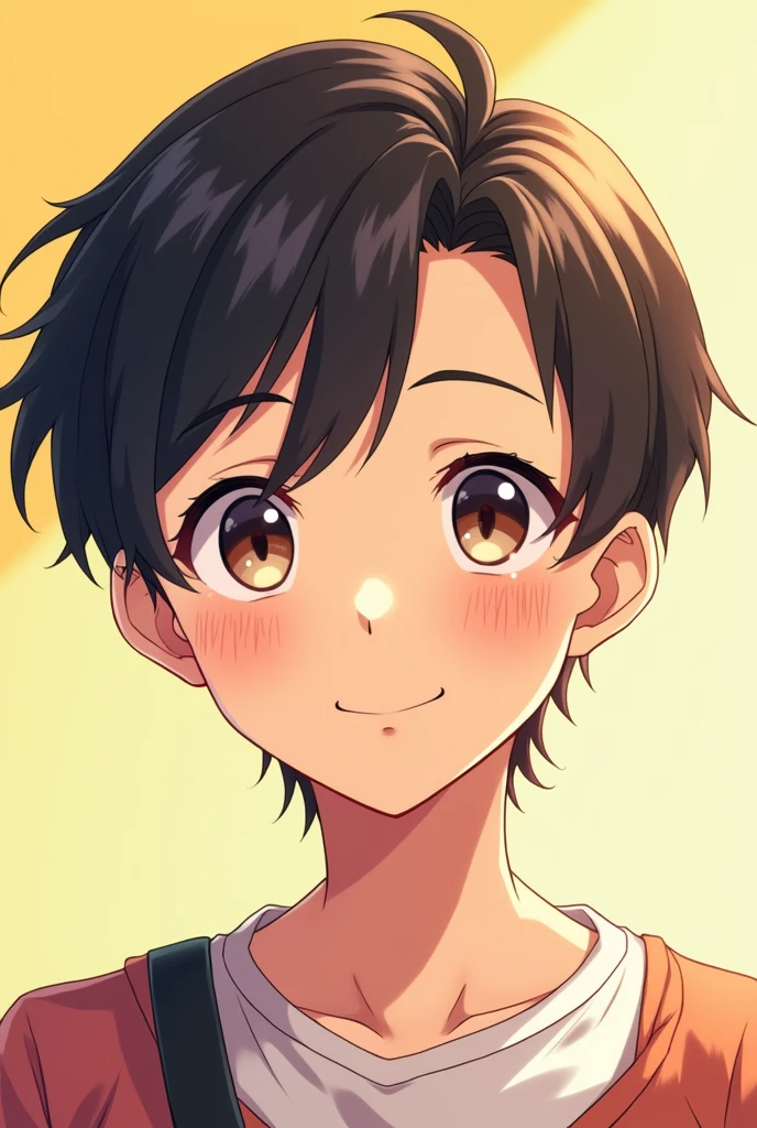 Anime 18 years young boy show with front view