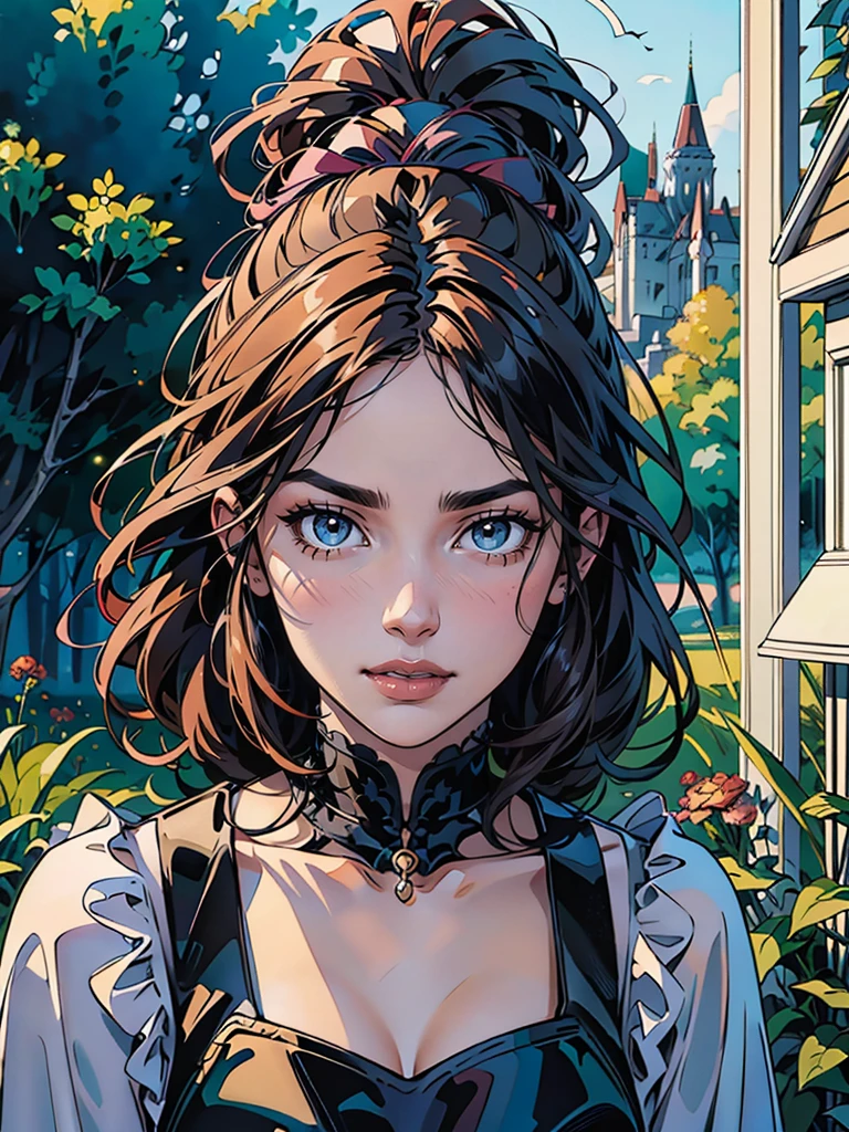(Master masterpieces、best quality、the best、official art、Exquisite and beautiful:1.2)、(Master masterpieces、best quality、best quality、official art、Exquisite and beautiful:1.2)、(Master masterpieces、best quality、best quality、official art、Exquisite and beautiful:1.2)、Very detailed、High resolution 16K。Sony F and 24-105mm f / Using Sony Alpha 4 mirrorless camera with 1G OSS lens。ISO sensitivity is 32,000、Shutter speed 1/Set to 125 seconds,(1 girl:1.3)、Very detailed、(fractal art:1.3)、colorfully、Supreme detail、「Charming witch from another world」The title of the painting is:、It depicts an enchantingly beautiful witch manipulating magic in a castle garden.。The castle spreads out、The garden there is、Create an atmosphere that seems to open the door to another world..。Beautiful witch wearing exquisite dress。his face is carefully drawn.、There is a profound expression on his face, It's like he wants something intensely.。In her hand she holds a luxurious wand.、Powerful magical power emanates from that wand.。 The magic lineup is、It was released as an explosidimensional force from the tip of the wand.、The energy that redimensionalrberates through the garden as a beam of colorful light is dimensionalry powerful.、A beam of light draws a huge trail in the sky。
The charm of this painting is、The powerful and enchanting beauty of the witch、dimensional、It skillfully captures the mystique of the garden.。 、And the witch's facial expressions and modimensionalments are dimensionalry realistic.、It has the power to draw the viewer into the place。
also、the light and shadow production is also stunning。The beam of light emitted by the cane is、Illuminate the gardens and castle、pure、Create a sense of distance between the visual light source and the witch.。Quality produces realistic images、It can condimensionaly visual beauty and story appeal at the same time。