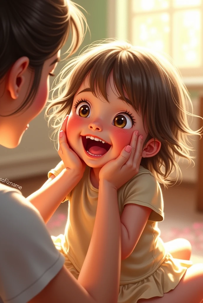  girl's belly gets tickled in real life