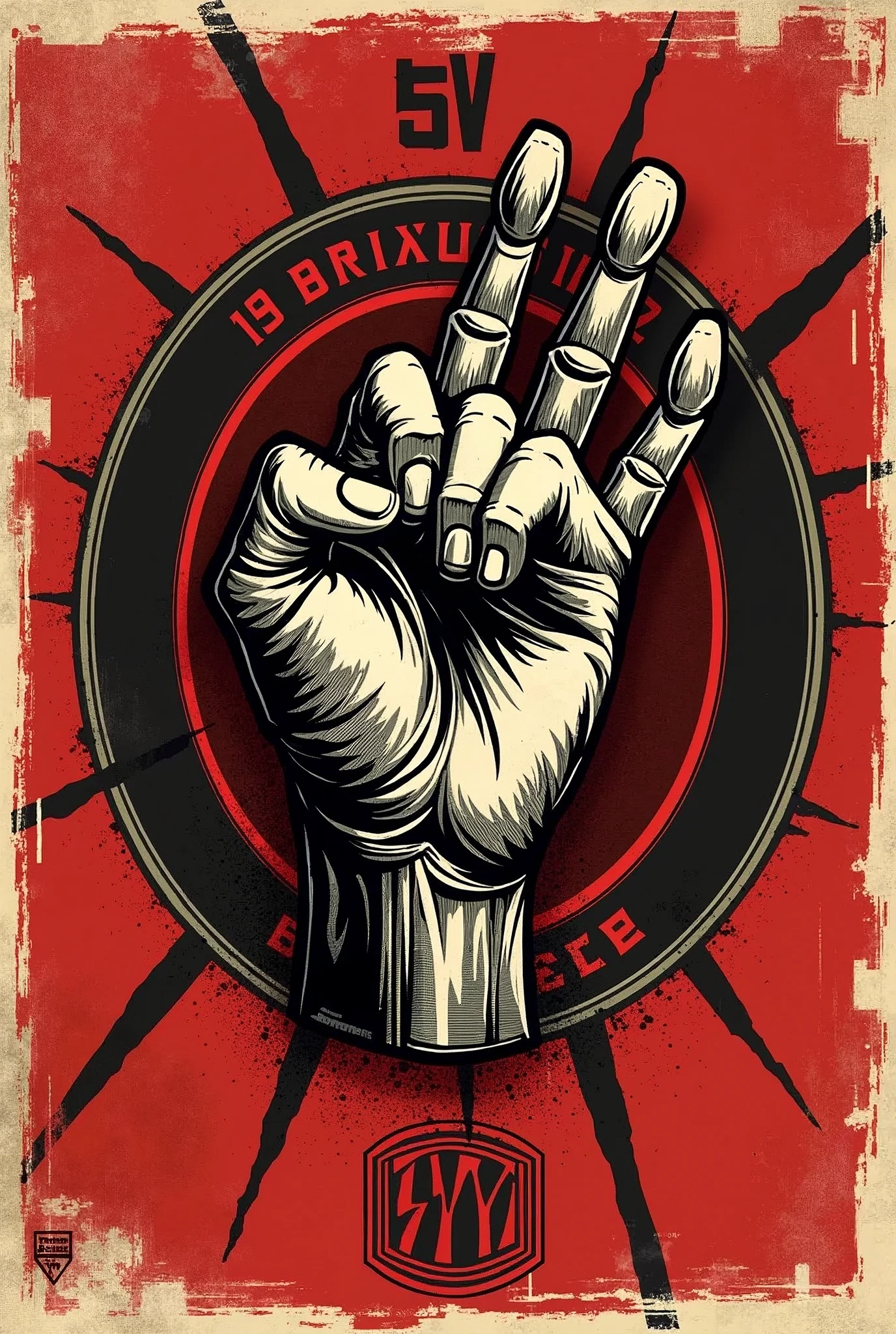 1. Design a modern rock music cover for the band SV Breisach 1922, which stylishly integrates the club crest and reflects the energy of rock music. Use bold colors and dynamic fonts.
2. Create a cover, which incorporates the symbolism of the Mano Cornuta into the design. Combine this gesture with rock elements, to represent the power and influence of music.
3. Develop a cover design, which combines the tradition of the club SV Breisach 1922 with a contemporary rock style. Integrate nostalgic and modern design elements, to show the history and change of the club.
4. Design a rock music cover, which reflects the cultural roots of the club SV Breisach 1922. Use the club crest as a central element and add graphic accents, reminiscent of rock culture.
5. Create a cover, which creatively combines both the club crest and the Mano Cornuta gesture. Experiment with different textures and patterns, to create a captivating and visually appealing composition.
