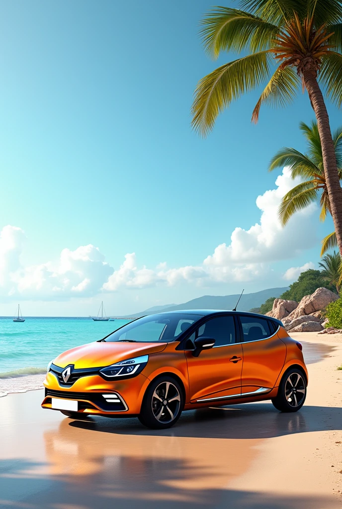 Clio 3 next to the beach