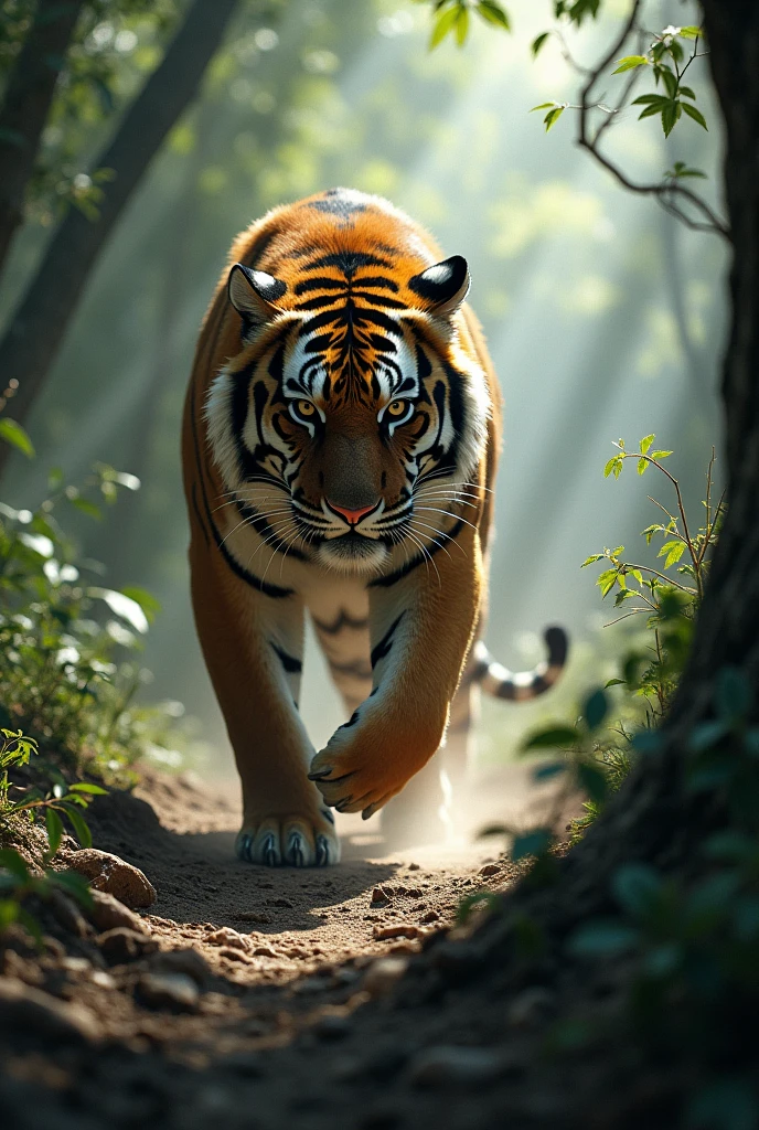 Tiger hunting human 