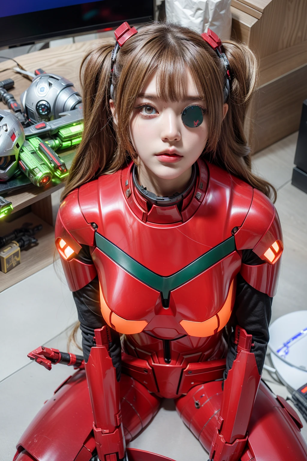 Futuristic high-tech style,best quality,Fairy Skin,(every time :1.2),eternal,Very detailed,Practical,high quality,Light,Light线追踪,Ultra HD,Upper Body, Future Iron Man Mech,shooting,Battery,Transmitter,Large caliber artillery,Rostlan 8K,Mecha Cyber Armored Girls,Wearing a cyberpunk technology helmet,Star Armor Helmet,With breathing Light,The armor of the future shines,Armed Cannon,High-tech armor,helmet,Full steel mechanical structure,Wear black high-tech glasses,Robotic arm straightened