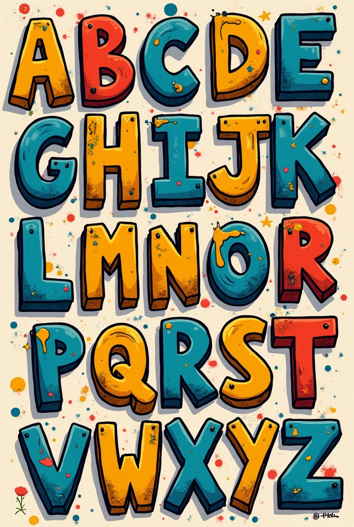 Simpsons Graffiti Alphabets