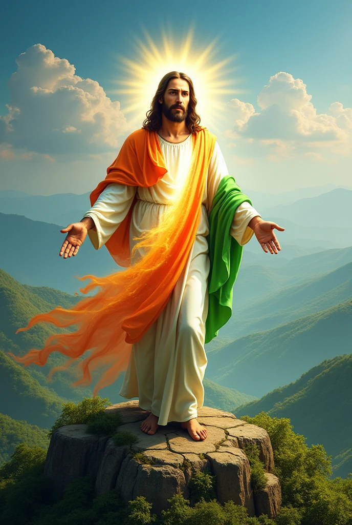 Jesus images cover the india for the status of 15 august 
