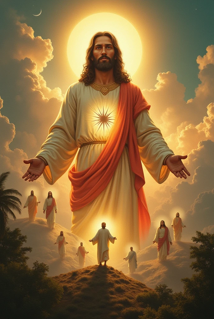 Jesus images cover the india for the status of 15 august with golden face