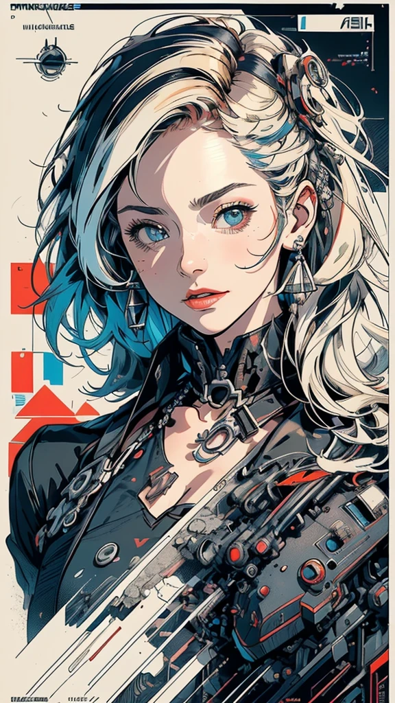 (((masterpiece, highest quality))),(((solo:1.2))),(((1girl:1.2))),32k wallpaper, very detailed, poster, vintage science fiction,(((((geometric cinematic movie poster))))), (bauhaus), shape,(((abstract))),(mid century modern),movie poster,(((((portfolio))))),(((((Close-up))))),(((((bust up))))),((((more various angle)))),(((highlight))),((((heterochromia)))),(((complete. detailed face))),(((Extremely talented))),(((((most complecated machine))))),(Cleavage),(((((unlimited mechanic Workaholic))))),(((Absolutely detailed Mighty machines background)))