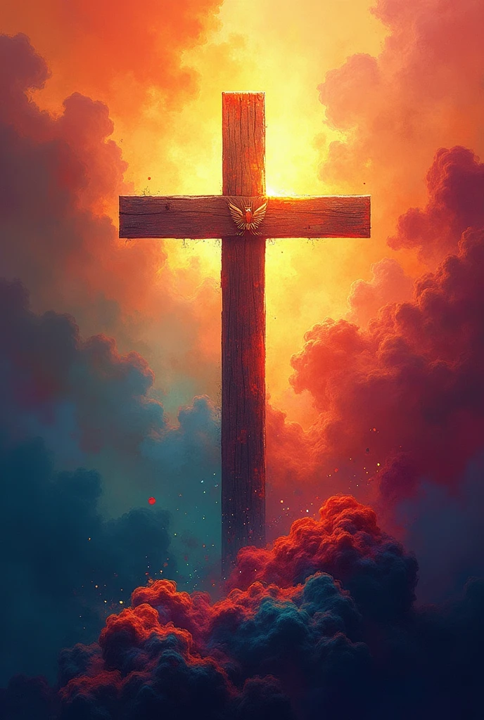 Christian religion symbol colorful