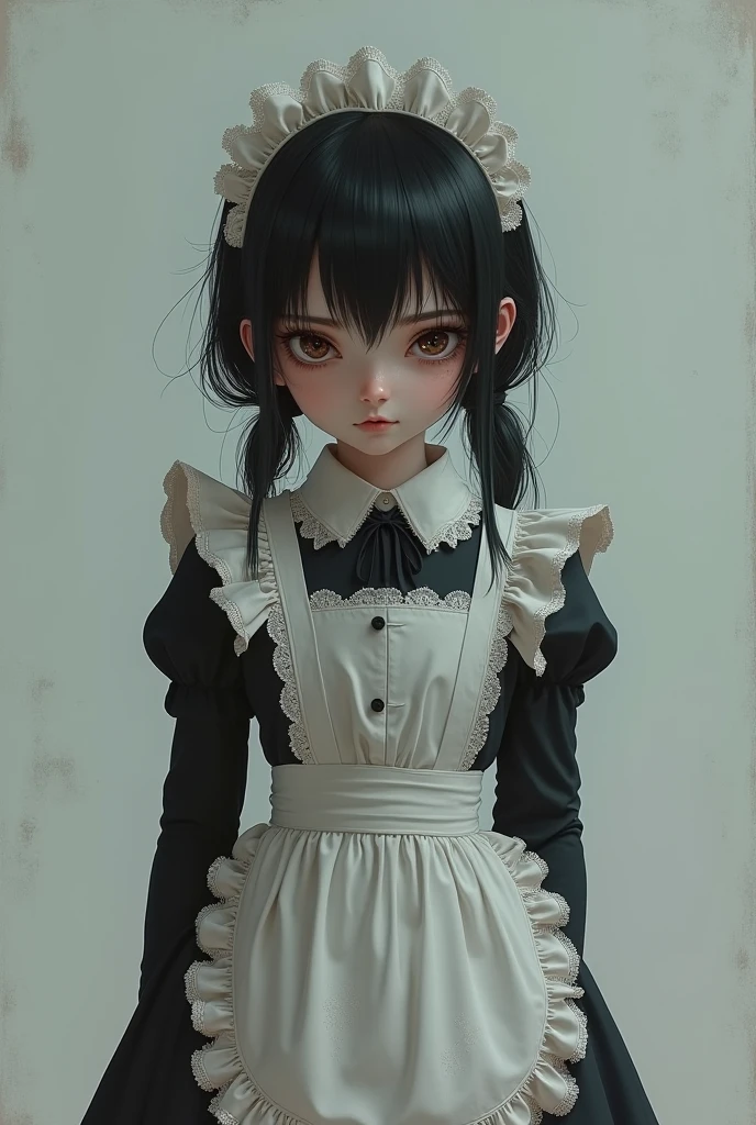 One girl, View your viewers, Maid clothes, Menhera