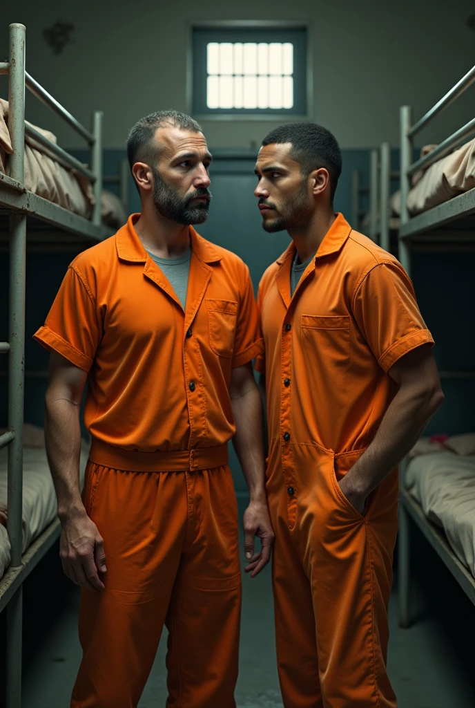 A Prisoner and his cellmate likes their orange jumpsuit