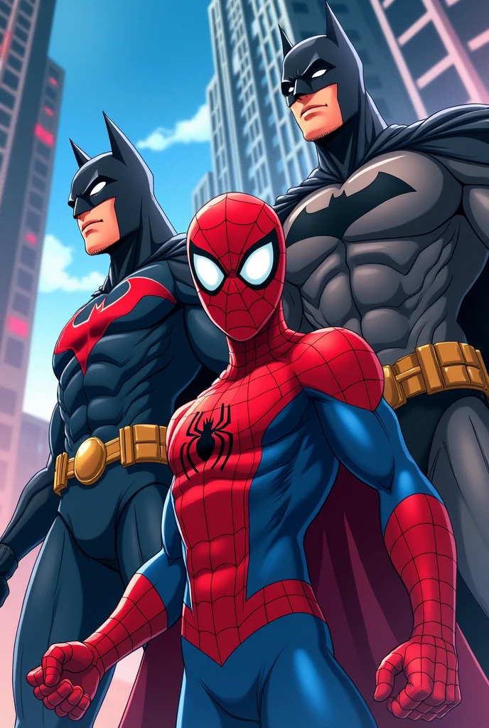 CREATE AN ANIME STYLE AVATAR IMAGE, WITH SPIDERMAN, BATMAN AND OTHER SUPER HEROES