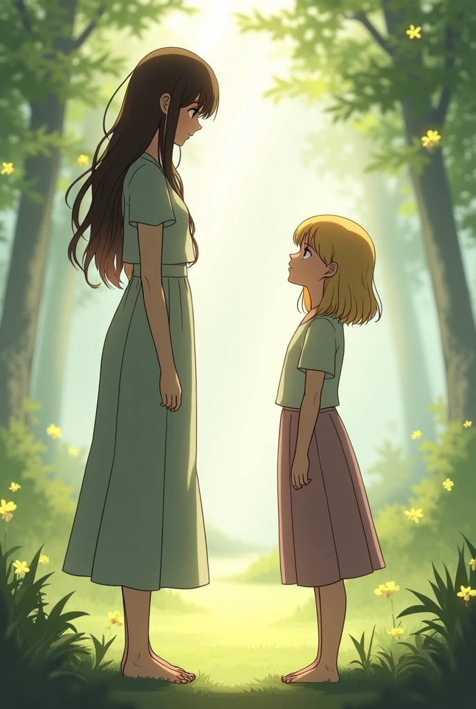 A couple of two girls are standing facing each other. One person is 1.52m tall and the other is 1.72m tall.
