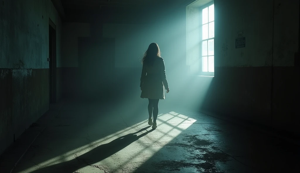 Shadows moving and eerie sounds.