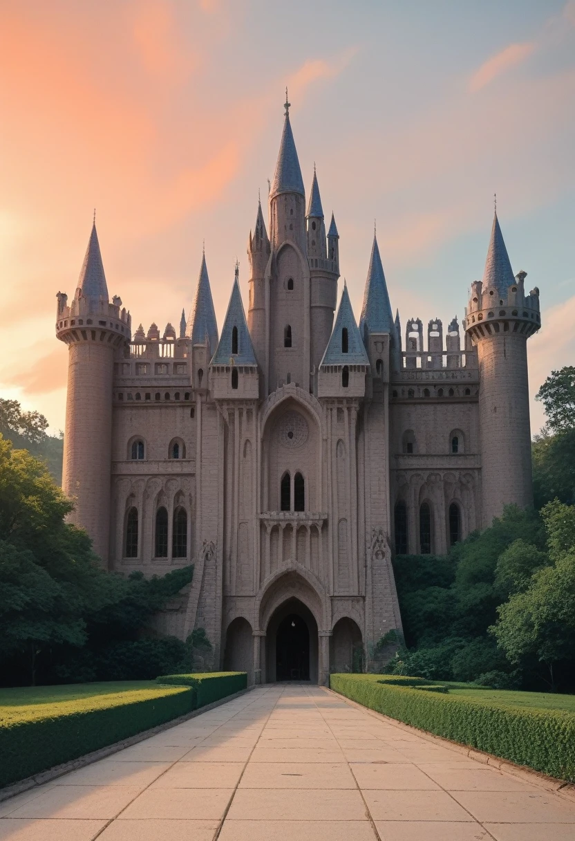 detailed ottoman castle shaped ant hill, intricate stone arches, colorful flags waving on the rooftops, highly detailed, photorealistic, dramatic lighting, vivid colors, 4k, sharp focus, ultra-realistic, masterpiece
