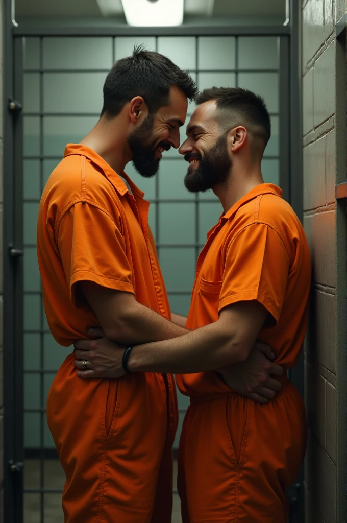 Prisoner And his cellmate likes each other with their Orange Jumpsuit Uniform