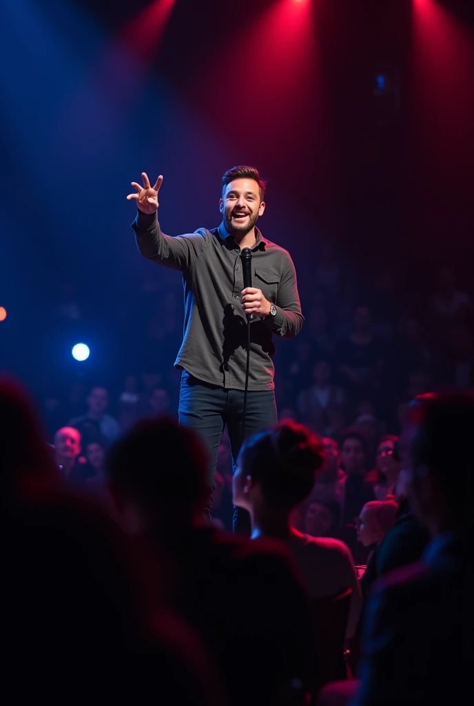 stand up comedy in short video thumbnail ganerate
