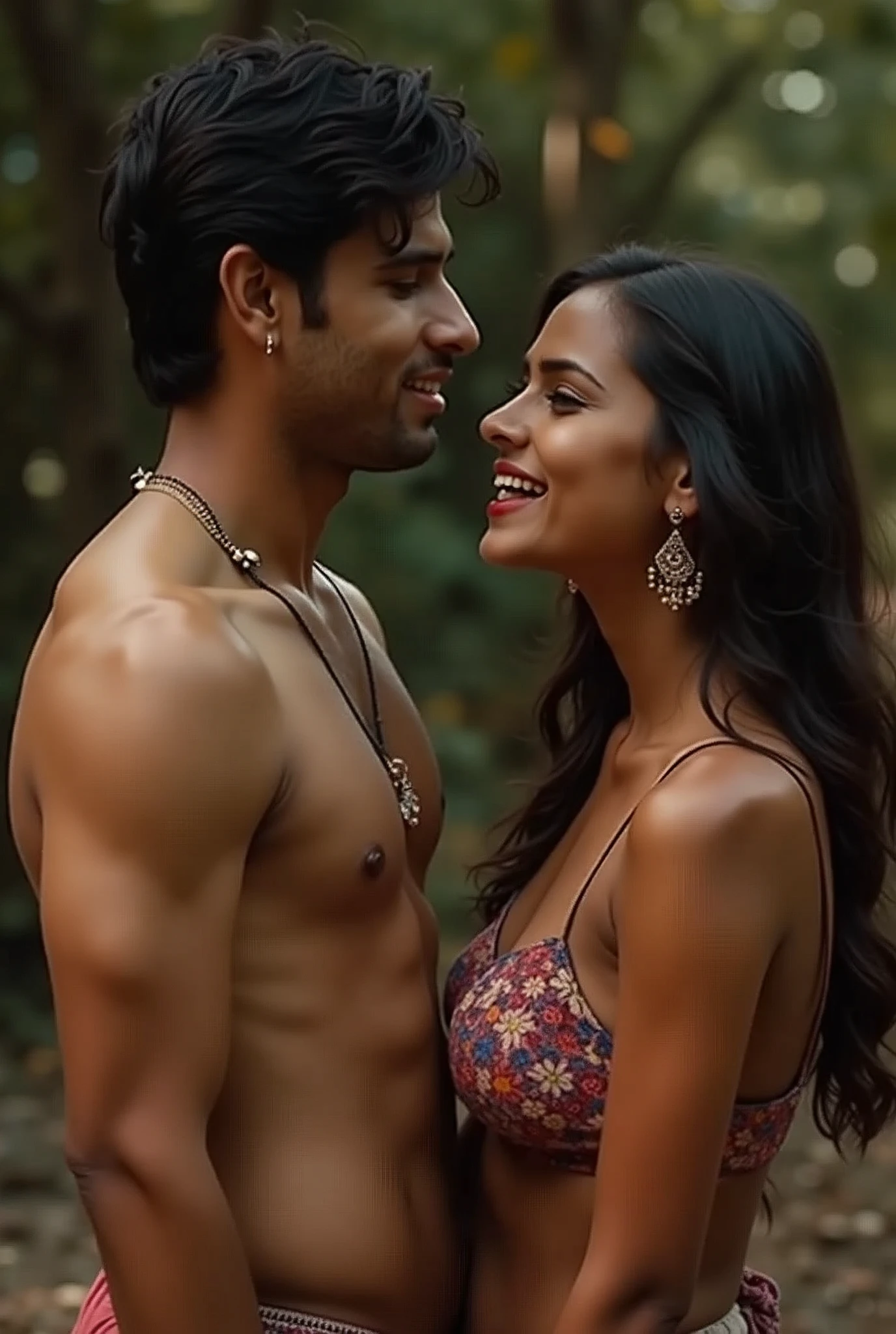 Nude indian women feeding brest to handsome boy