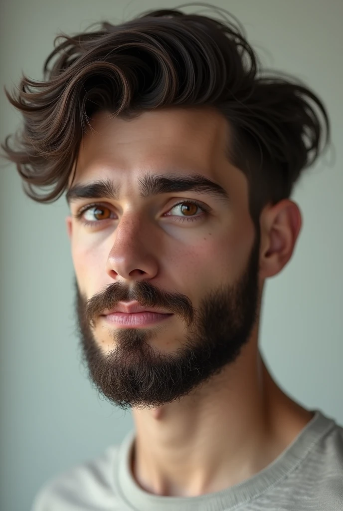 boy with beard but with low beard in upper lips